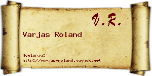 Varjas Roland névjegykártya
